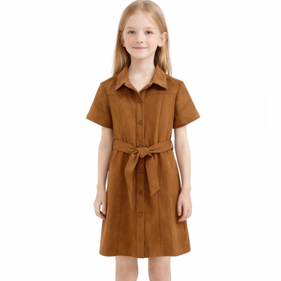 Zara Other - Zara little girls faux suede dress with waist tie NEW